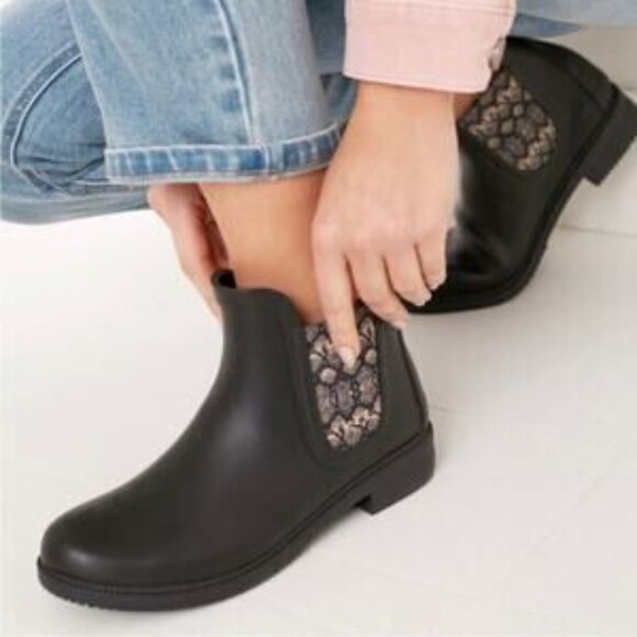 NEW Joules Rutland Chelsea Rain Boots black For Women 025 - Picture 1 of 8
